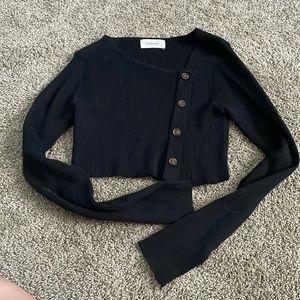 bohme women’s black cropped sweater size S